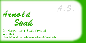 arnold spak business card